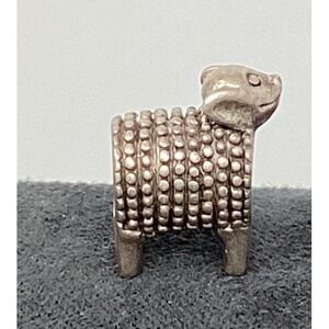 Sterling Silver Charm Bead Cute Sheep Wool Design 925 IBB THAI